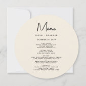 Handwriting Typography Retro Wedding Menu Kaart (Voorkant)