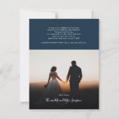 Handwriting Weddag Foto Hartelijk dank Notitiekaartje (Achterkant)