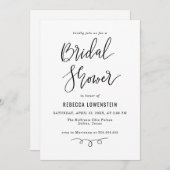 Handwritten Bridal Shower Script Modern Kaart (Voorkant / Achterkant)