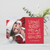 handwritten foliday greetings feestdagenkaart (Staand voorkant)