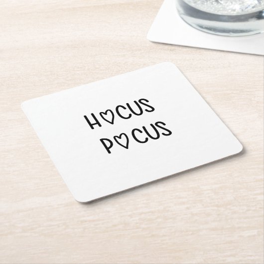 Handwritten hocus pocus kartonnen onderzetters (Schuin)