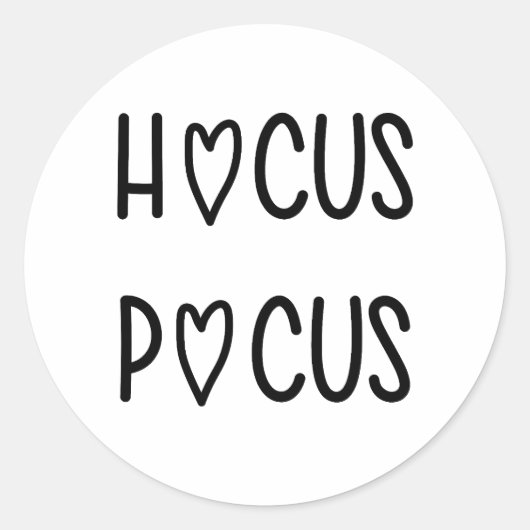 Handwritten hocus pocus ronde sticker (Voorkant)