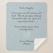 handwritten love letter or message custom sherpa deken (Voorkant)