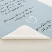 handwritten love letter or message custom   sherpa deken (3/4)