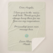 handwritten love letter or message custom sherpa deken (Voorkant)