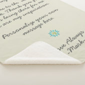 handwritten love letter or message custom  sherpa deken (3/4)