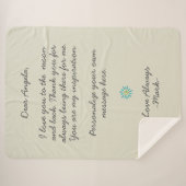 handwritten love letter or message custom  sherpa deken (Voorkant (horizontaal))