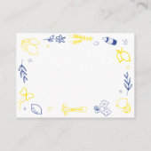 Handwritten Main Squeeze Italian Diaper Raffle Informatiekaartje (Achterkant)