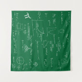 Handwritten Math Formulas and Equations Green Wandkleed (Voorkant (horizontaal))