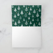 Handwritten Merry Christmas Green Photo Collage Feestdagen Kaart (Binnen)