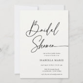 Handwritten Modern MInimal Script Bridal Shower Kaart (Voorkant)