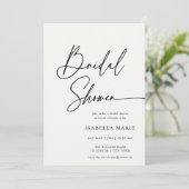 Handwritten Modern MInimal Script Bridal Shower Kaart (Staand voorkant)