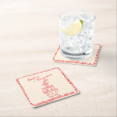 Handwritten  retro Champagne Tower Wedding  Kartonnen Onderzetters (Insitu)