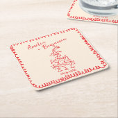 Handwritten  retro Champagne Tower Wedding  Kartonnen Onderzetters (Schuin)