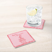 Handwritten retro Champagne Tower Wedding Kartonnen Onderzetters (Insitu)