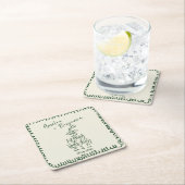 Handwritten retro Champagne Tower Wedding Kartonnen Onderzetters (Insitu)