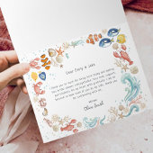 Handwritten Script Lobster Bridal Shower Thank You Bedankkaart