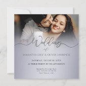 Handwritten Script Photo Wedding Invitation Save The Date (Voorkant)