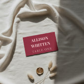 Handwritten Script Pink & Red Custom Wedding Plaatskaartje