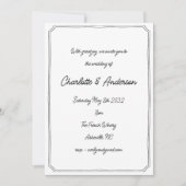 Handwritten Script Whimsical Quirky Frame Wedding Kaart (Voorkant)