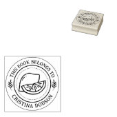 Handwritten Simple Lemon Custom Book Rubberstempel (Gestempeld)
