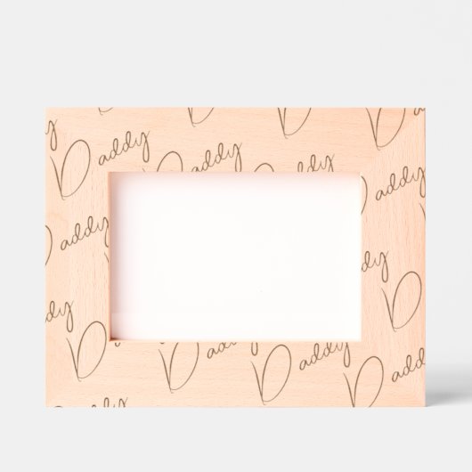 Handwritten-Style Custom Daddy Wood Frame, 7x5, Gegraveerde Lijstjes (Voorkant)