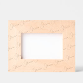 Handwritten-Style Custom Name Wood Frame, 6x4,  Gegraveerde Lijstjes