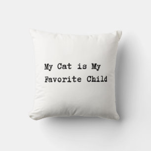 Handwritten-Style Text "My Cat is My Favorite Chil Kussen