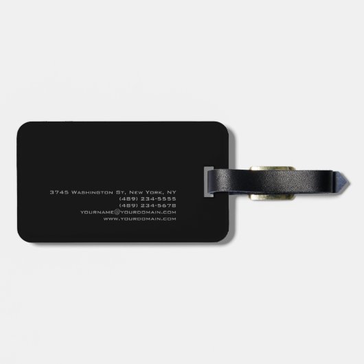 Handwtitten Script Gray Pink Trendy Feminine Bagagelabel (Achterkant horizontaal)