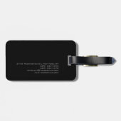 Handwtitten Script Gray Pink Trendy Feminine Bagagelabel (Achterkant horizontaal)