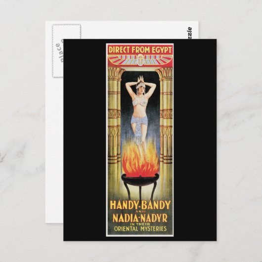 Handy Bandy & Nadia Nadyr  Magic Act Briefkaart (Voorkant / Achterkant)