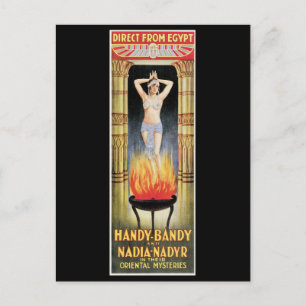 Handy Bandy & Nadia Nadyr  Magic Act Briefkaart