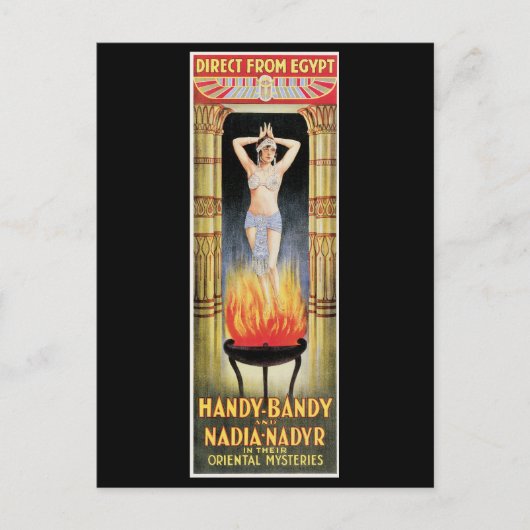 Handy Bandy & Nadia Nadyr  Magic Act Briefkaart (Voorkant)