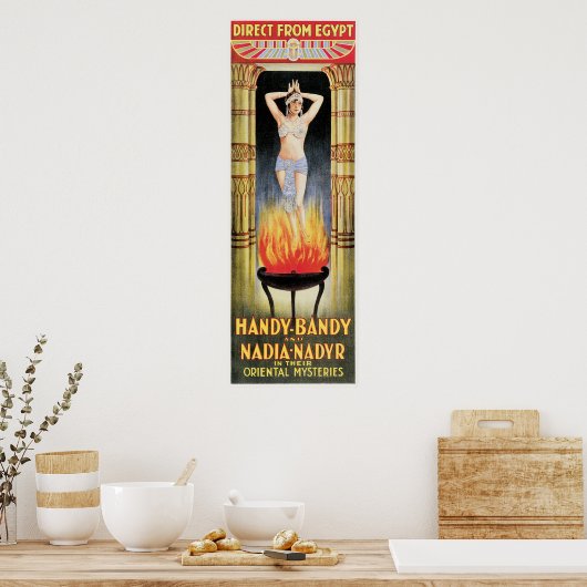 Handy Bandy & Nadia Nadyr  Magic Act Poster (Keuken)