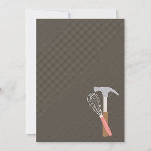 Handy Couple Shower-uitnodiging Kaart (Achterkant)