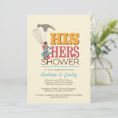 Handy Couple Shower-uitnodiging Kaart (Staand voorkant)