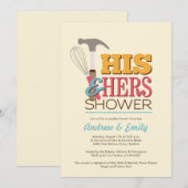 Handy Couple Shower-uitnodiging Kaart (Voorkant / Achterkant)