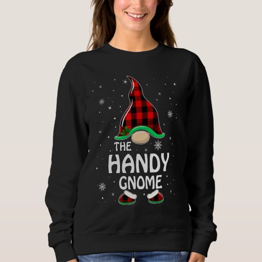 Handy Gnome Buffalo Pset Matching Family Christma Trui (Voorkant)