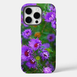 Handy Hülle Apple Iphone 16 lila Blüten iPhone 16 Pro Hoesje