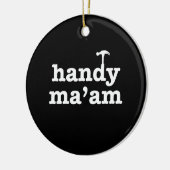 Handy Ma'am Tools Vrouw Woman Maintenance Worker Keramisch Ornament (Links)