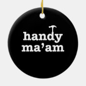 Handy Ma'am Tools Vrouw Woman Maintenance Worker Keramisch Ornament (Achterkant)