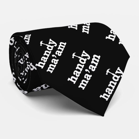 Handy Ma'am Tools Vrouw Woman Maintenance Worker Stropdas (Opgerold)