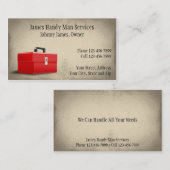 Handy Man Aannemer Bouw Visitekaartje (Voorkant / Achterkant)