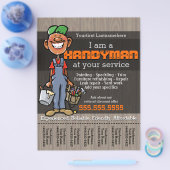 Handy Man.Carpenter.Plumber.Painter.Afro American Flyer (Enkel)