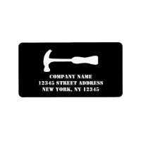 Handy man company adresetiketten met hammer logo