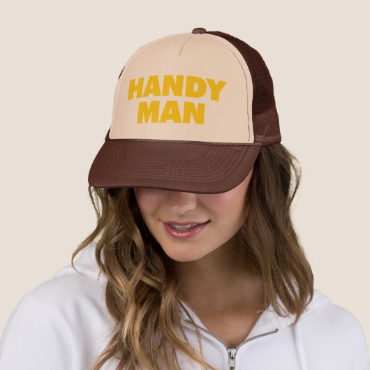 HANDY-MAN leukste slogan-vrachtwagenhoed Trucker Pet (In situ)