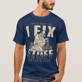 Handy Man opa Papa Gift, Gift voor hem, Fix Stuff T-shirt (Voorkant)