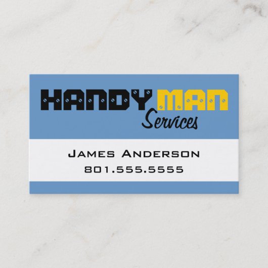 Handy Man Services Professional Visitekaartjes (Voorkant)