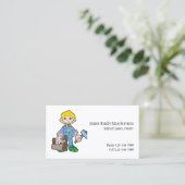 Handy Man Tool Box Contractor Business Card Visitekaartje (Staand voorkant)