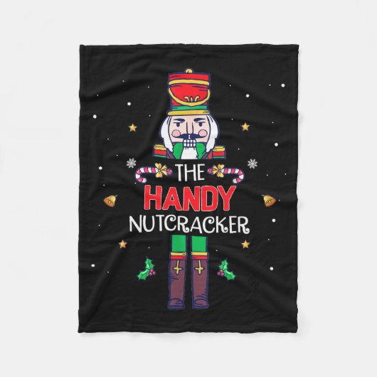 Handy Nutcracker Funny Christmas Family Matching O Fleece Deken (Voorkant)